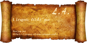 Linges Alóma névjegykártya